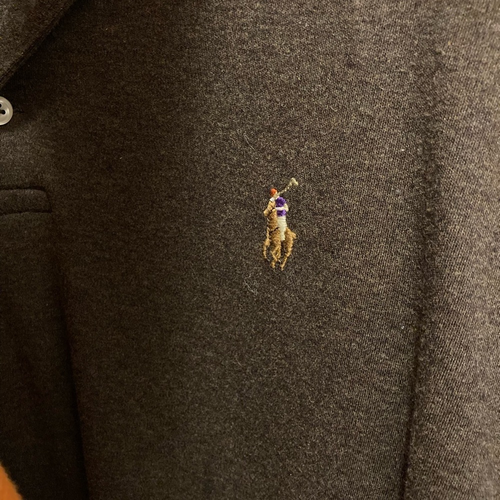 Brown polo collard shirt